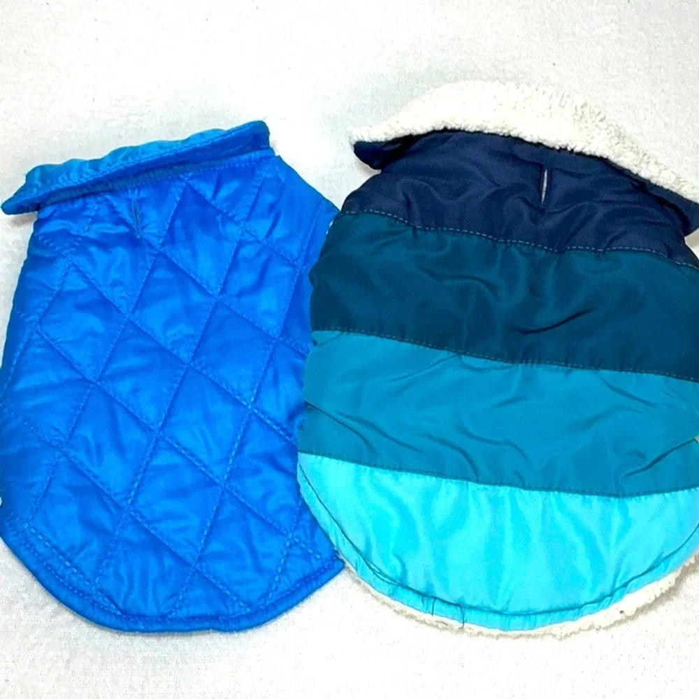 Two Quilted Dog Puffer Jackets